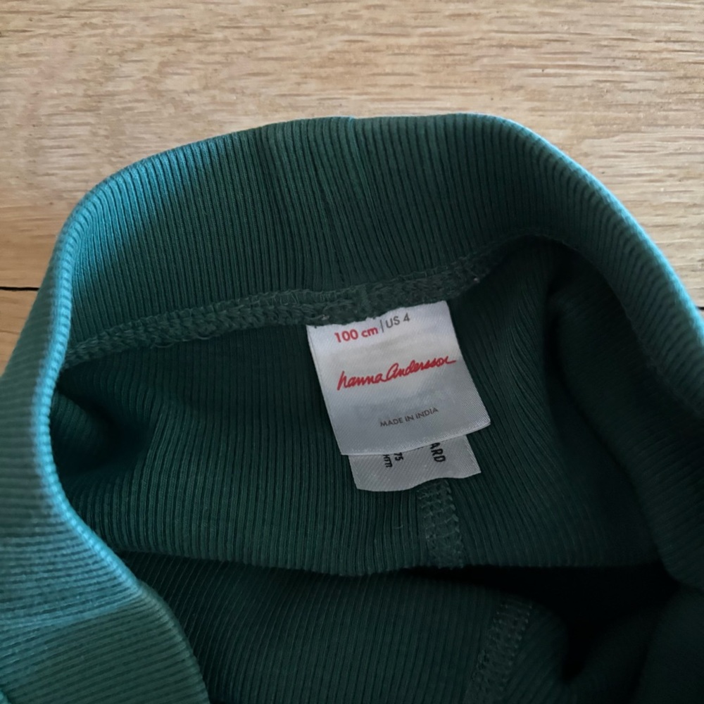 Bundle of two Hanna Andersson ribbed leggings size 4Y 100cm forest green - Picture 4 of 4